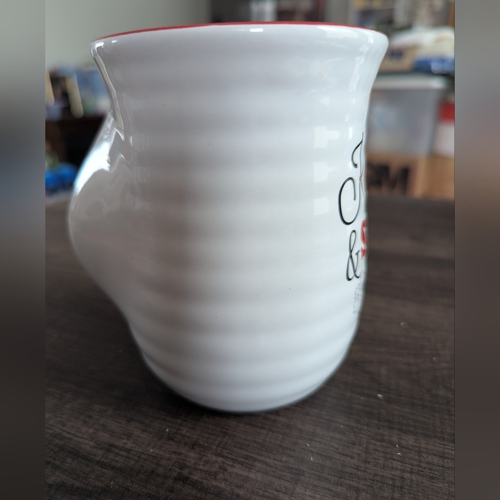 White Ceramic Mug Keep Warm Snuggle Up - Picture 4 of 5